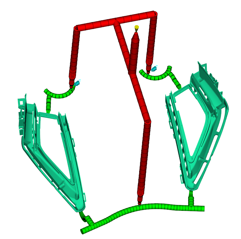 Injection mold of car rear lamp holders L/R