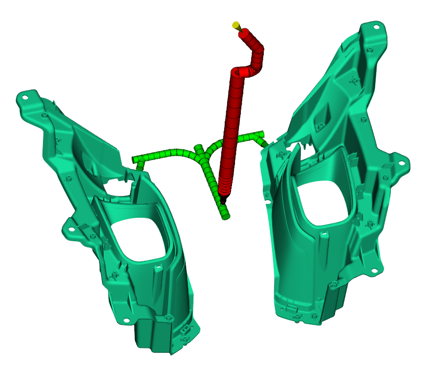 Injection mold of car rear lamp decorative frame L/R